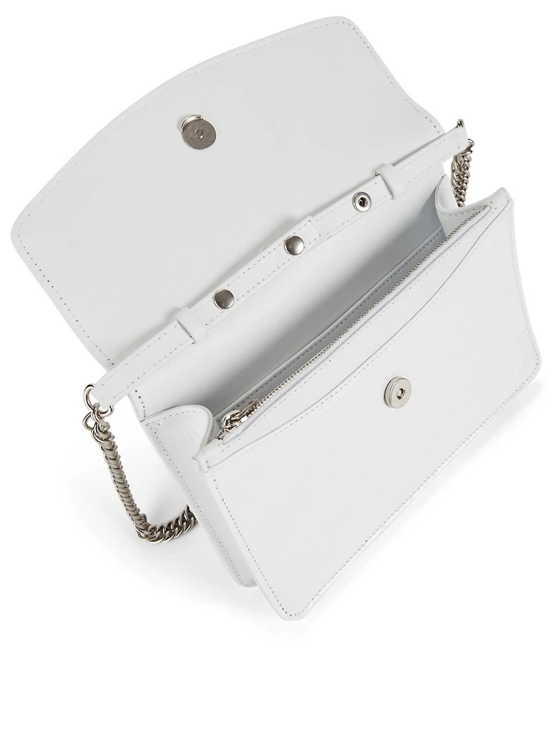 BB Patent Leather Chain Wallet Bag