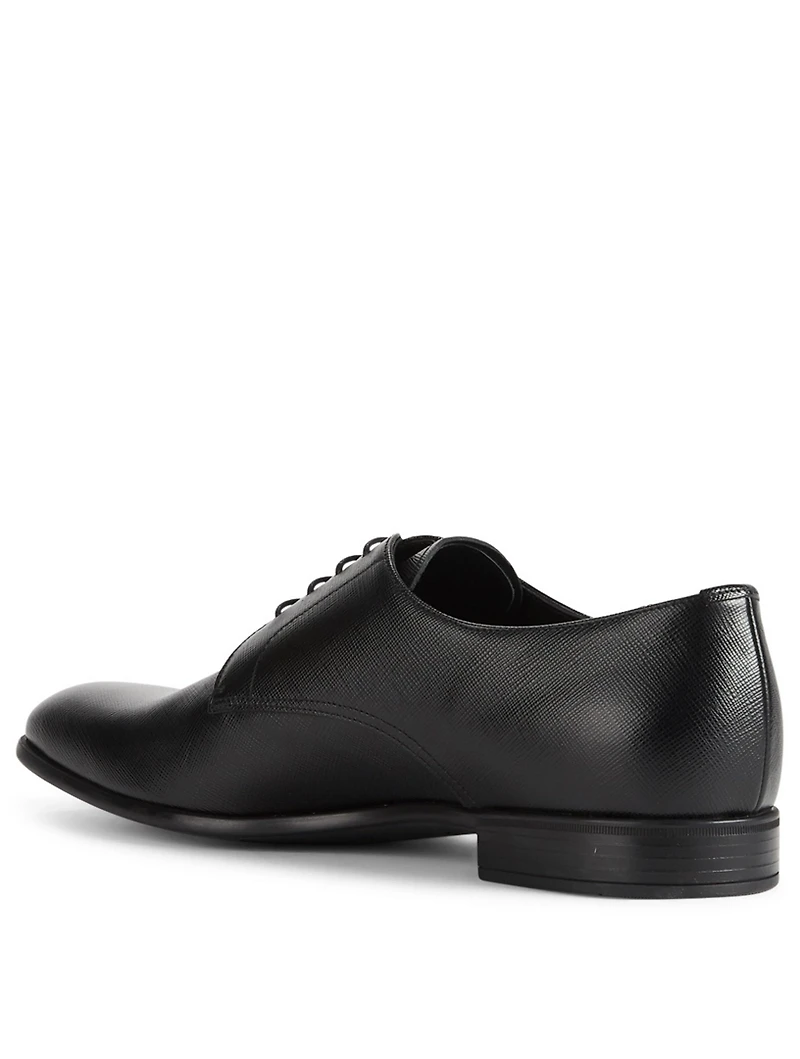Saffiano Leather Derby Shoes