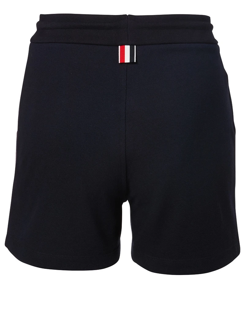 Piqué Shorts With Side Stripe