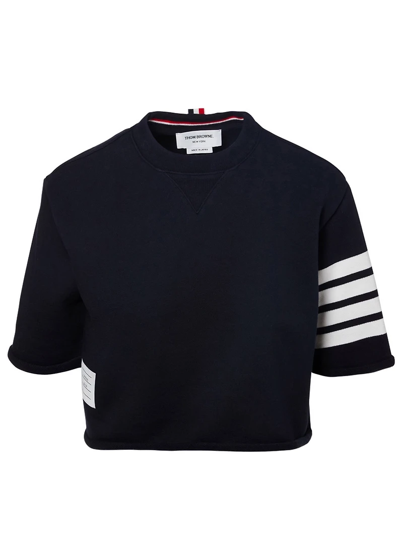 Four Bar Boxy Cut-Off T-Shirt