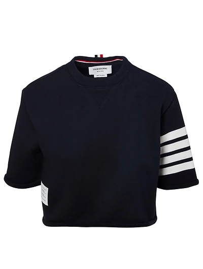 Four Bar Boxy Cut-Off T-Shirt