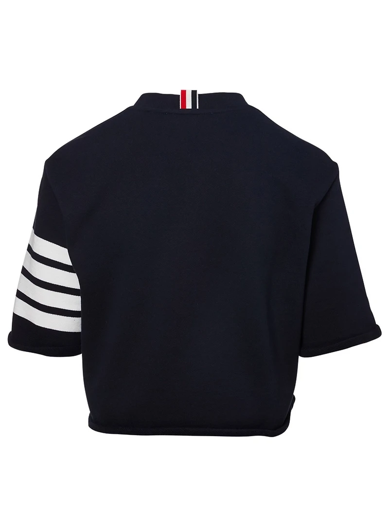 Four Bar Boxy Cut-Off T-Shirt