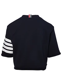 Four Bar Boxy Cut-Off T-Shirt