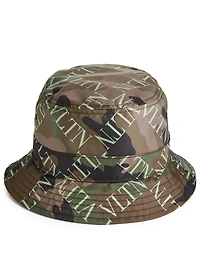 Nylon Bucket Hat Camo VLTN Print