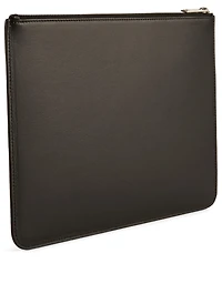 Leather Pouch With Triangle Print