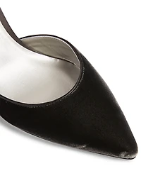 Cleo 100 Velvet Pumps With Crystal Strap