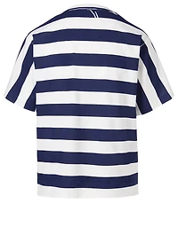 T-Shirt Floral And Stripe Print