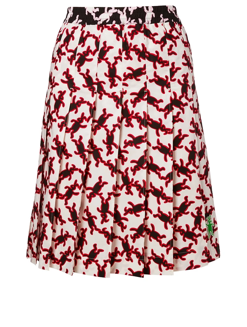Dance Bunny Poplin Pleated Skirt