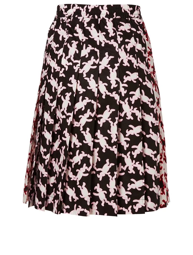 Dance Bunny Poplin Pleated Skirt