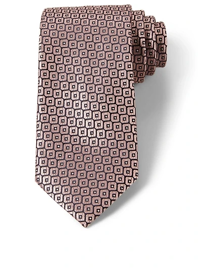 Silk Tie In Geo Pattern