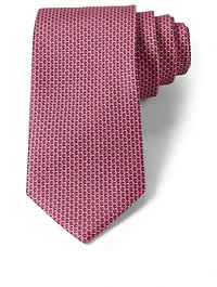Silk Tie In Geo Pattern