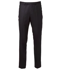 Wool Flat Front Pants