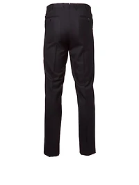 Wool Flat Front Pants