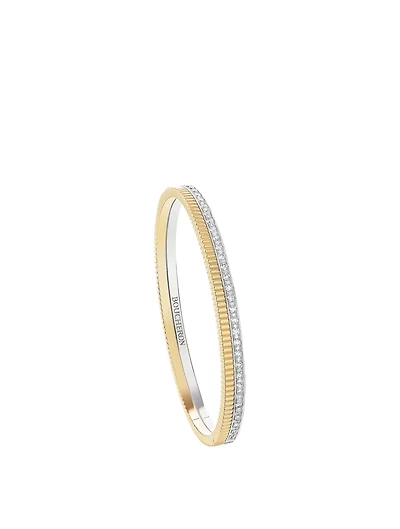 Radiant Edition Quatre Gold Bangle Bracelet With Diamonds