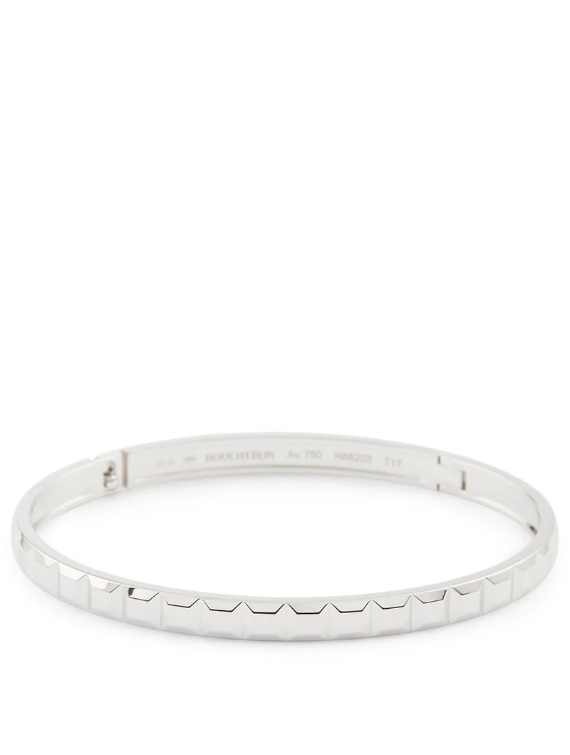 Clou De Paris Quatre White Gold Bangle Bracelet