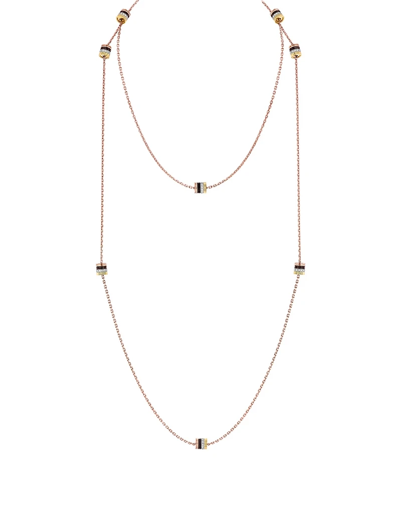 Long Necklace Quatre Classique Gold Necklace With Diamonds