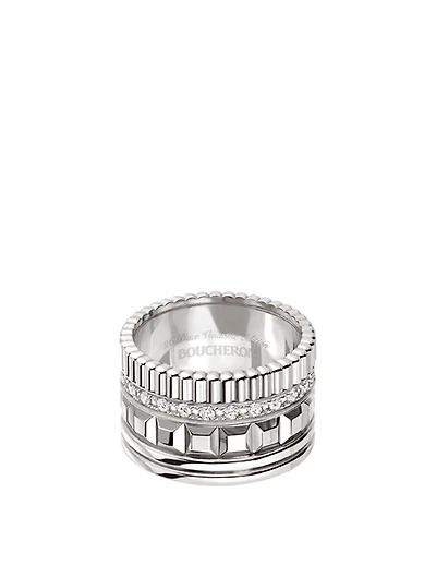Radiant Edition Quatre White Gold Ring With Diamonds