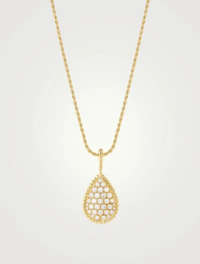 Serpent Bohème L Motif Gold Long Necklace With Diamonds