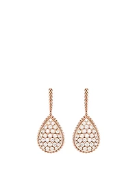 Serpent Bohème L Motif Rose Gold Sleeper Earrings With Diamonds