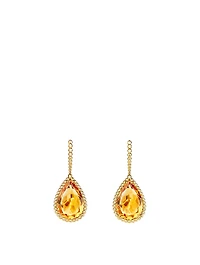 Serpent Boheme Gold Sleeper Earrings With Citrine