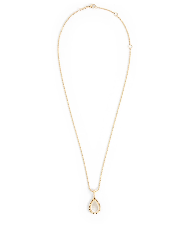 Serpent Bohème Gold Pendant Necklace With Mother-Of-Pearl