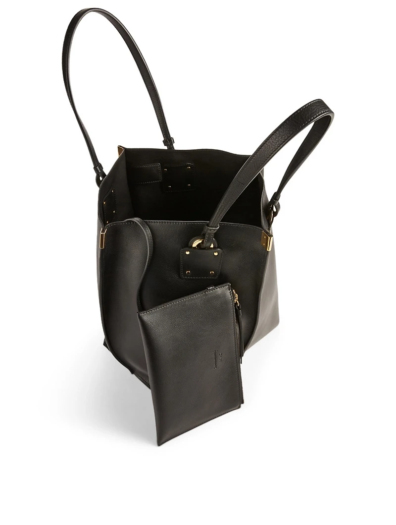 Medium Vick Leather Tote Bag
