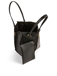 Medium Vick Leather Tote Bag