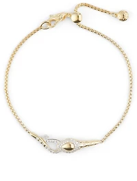 Legends Cobra 18K Gold Pavé Diamond Box Chain Bracelet