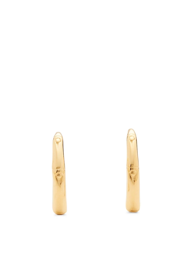 Small Bamboo 18K Gold Hook Earrings