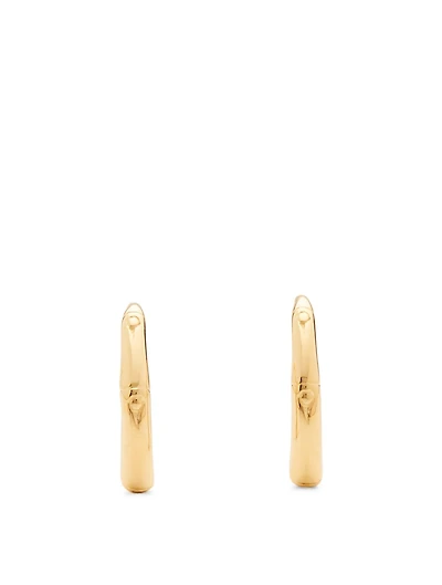 Small Bamboo 18K Gold Hook Earrings