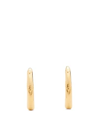 Small Bamboo 18K Gold Hook Earrings