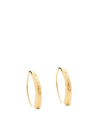 Small Bamboo 18K Gold Hook Earrings