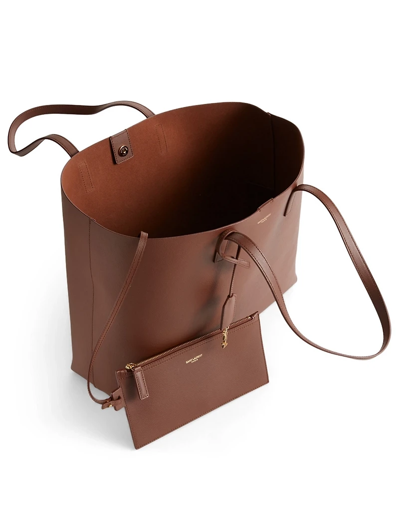 East West Leather Tote Bag