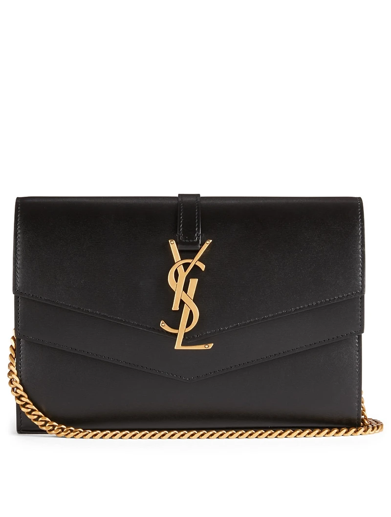 YSL Monogram Leather Chain Wallet