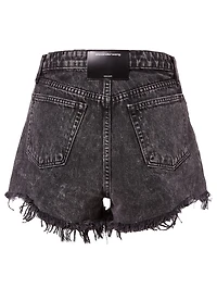 Bite High-Rise Denim Shorts With Fray