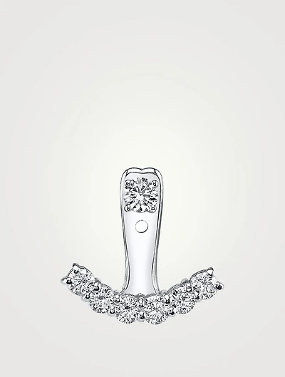 18K Gold Diamond Jacket Earring