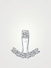 18K White Gold Diamond Jacket Earring
