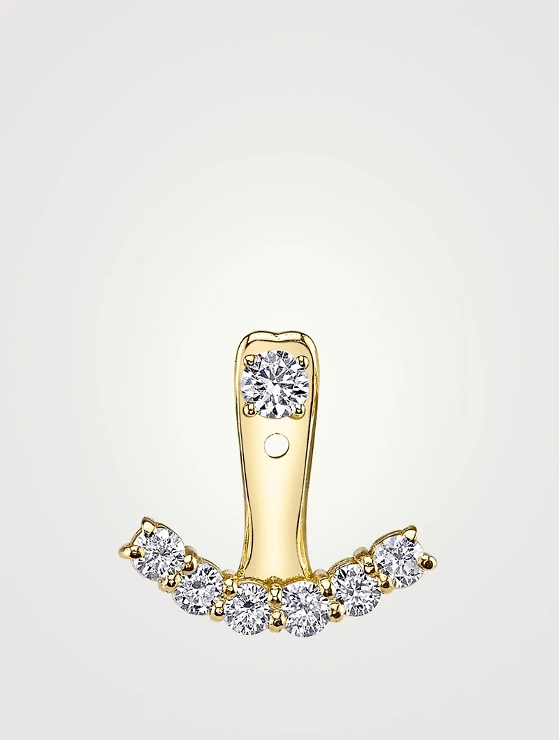 18K Gold Diamond Jacket Earring