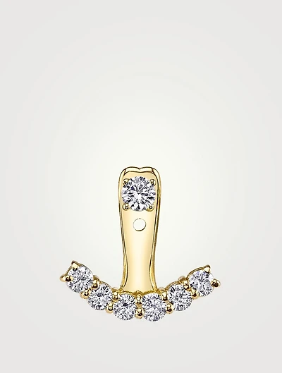 18K Gold Diamond Jacket Earring