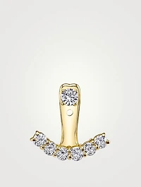 18K Gold Diamond Jacket Earring