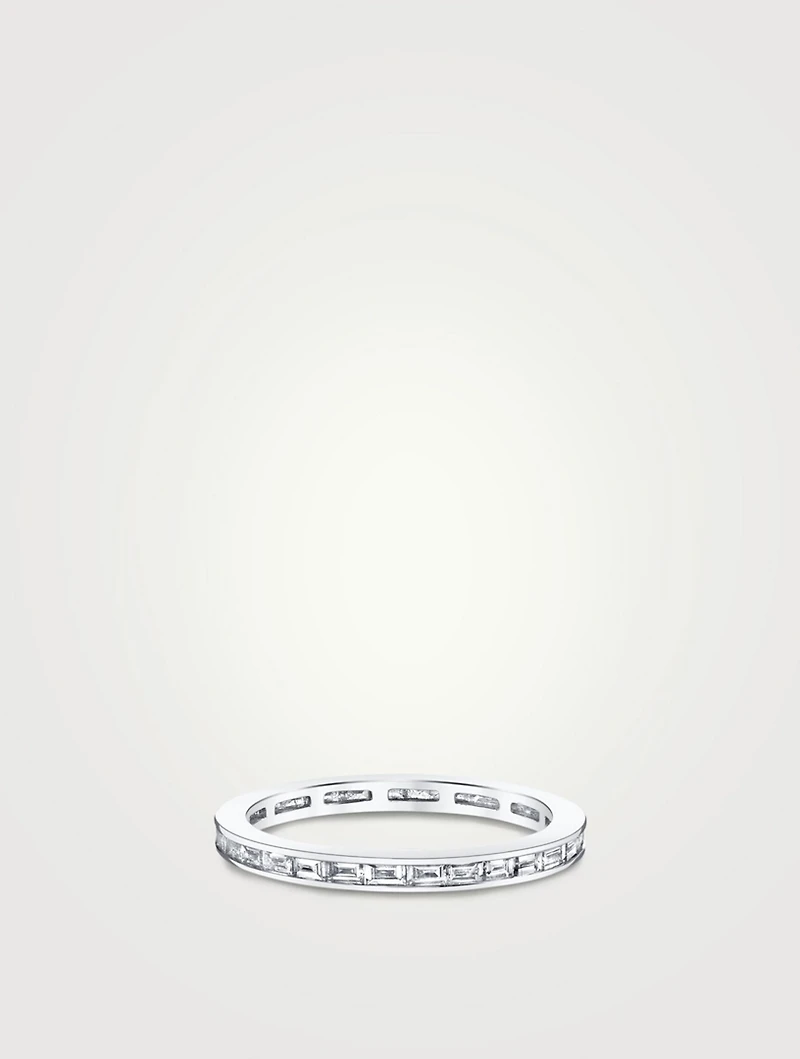 Classic 18K White Gold Eternity Ring With Diamonds