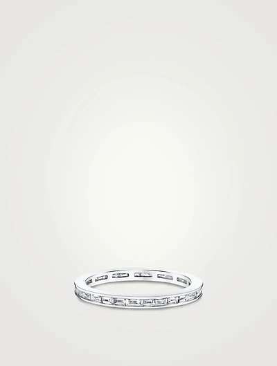 Classic 18K White Gold Eternity Ring With Diamonds