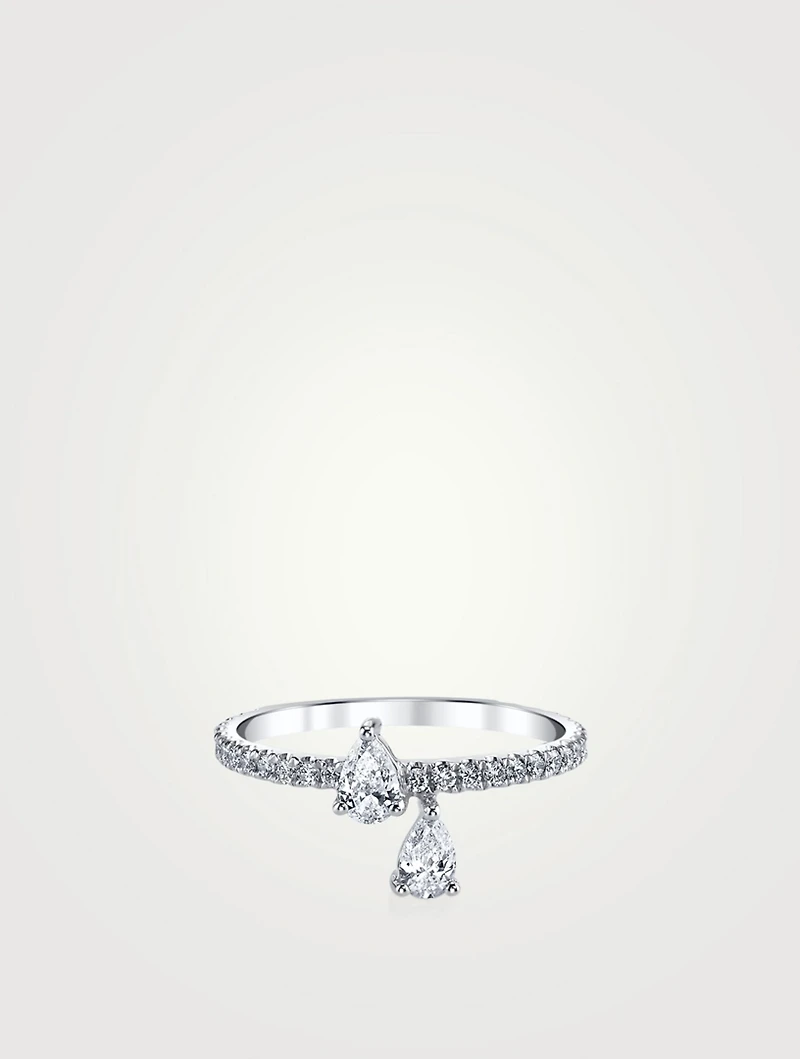 18K White Gold Princess Eternity Ring With Diamonds