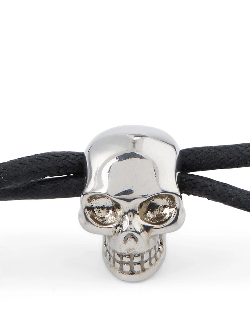 Skull Braided Leather Bracelet