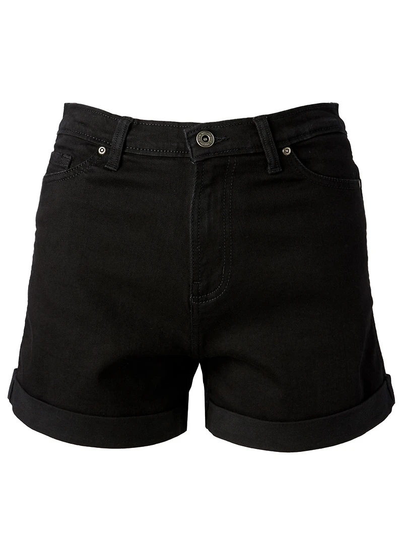 Emmy Cuffed High-Rise Jean Shorts