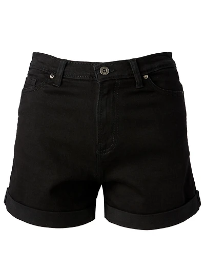 Emmy Cuffed High-Rise Jean Shorts