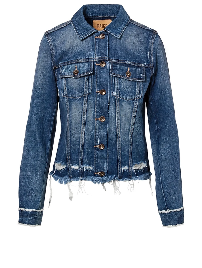 Rowan Jean Jacket With Fray Hem