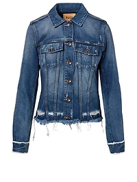 Rowan Jean Jacket With Fray Hem