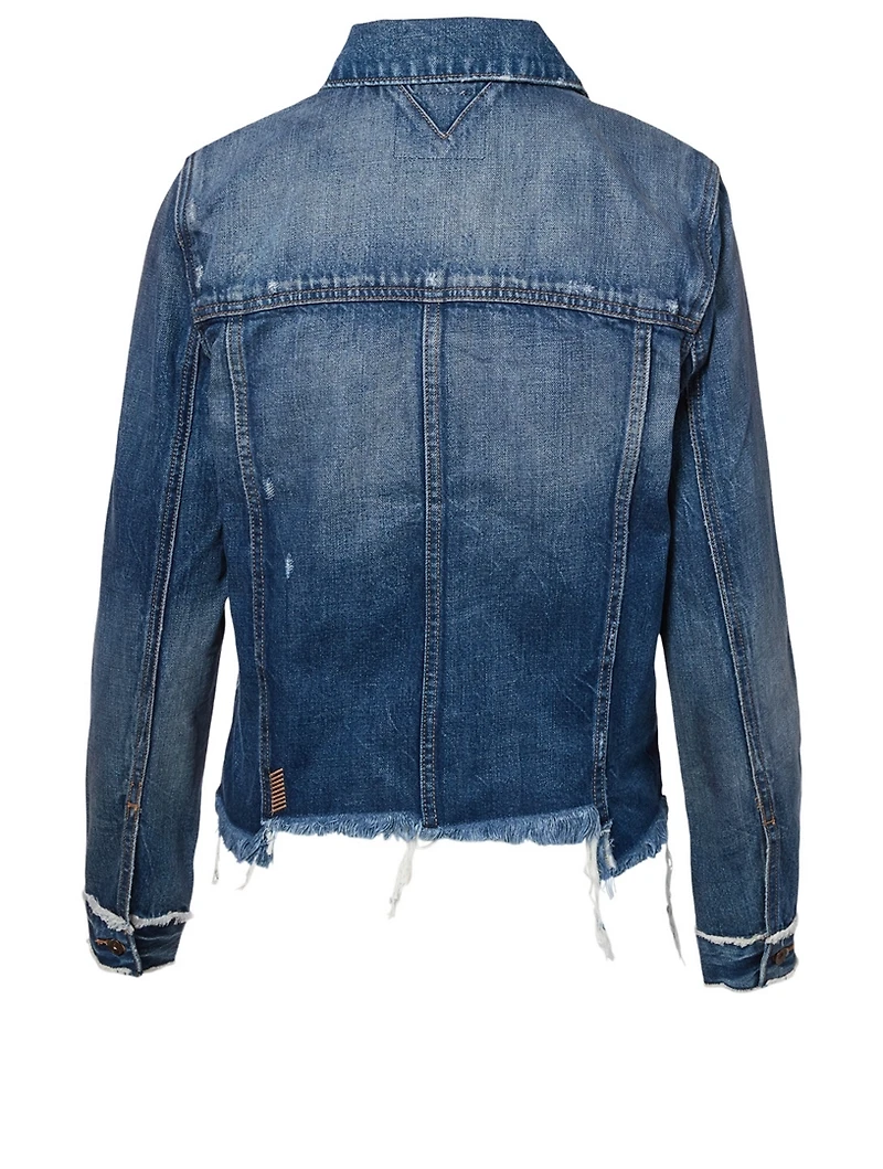 Rowan Jean Jacket With Fray Hem