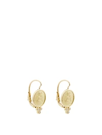 18K Gold Angel Earrings With Diamonds